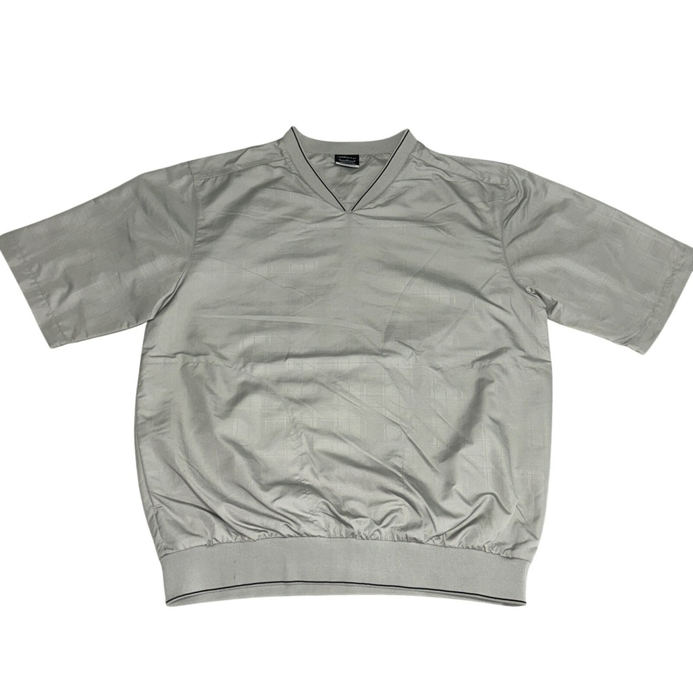 Nike Golf Windbreaker Pullover Size Medium Gray Plaid Short Sleeve Mens Nike